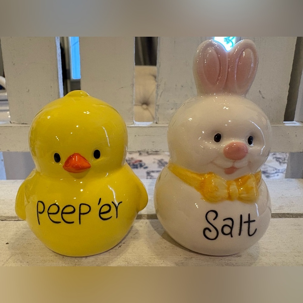 Chick and Bunny Salt and Pepper Shakers